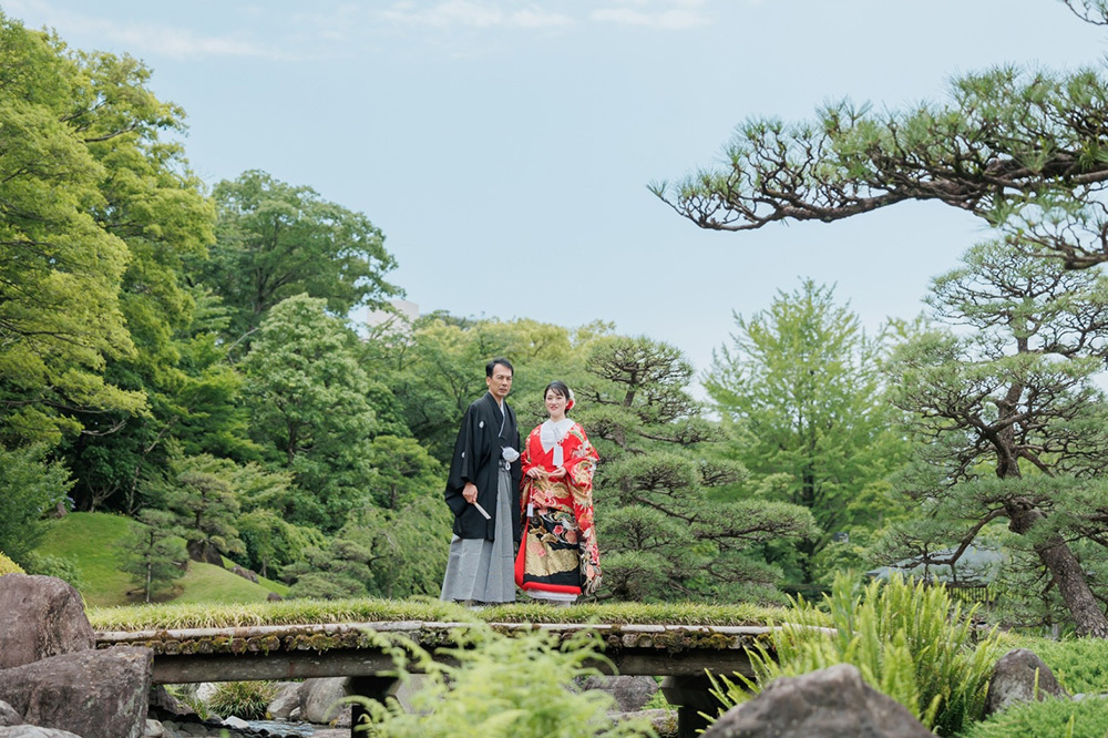 静岡フォトウエディングのフィーノスタイルで撮影した画像集2022年7月17日更新の駿府城公園紅葉山庭園の画像13