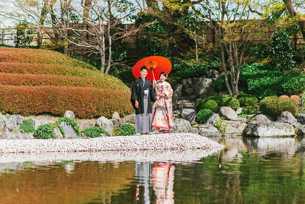 静岡フォトウエディングの画像・駿府城公園紅葉山庭園６