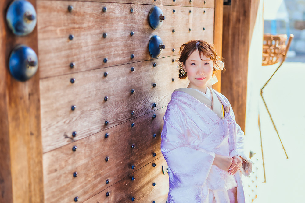 静岡フォトウエディングのフィーノスタイルで撮影した画像集2022年7月17日更新の駿府城公園・東御門の新婦