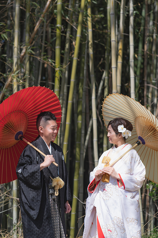 静岡フォトウエディングのフィーノスタイルで撮影した掛川城の新郎新婦