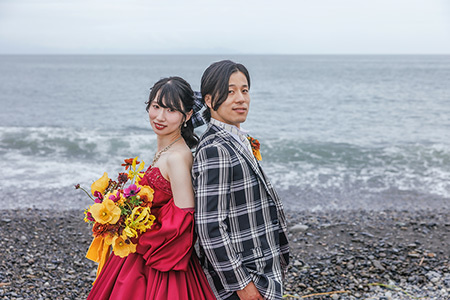 静岡フォトウエディングの海フォト