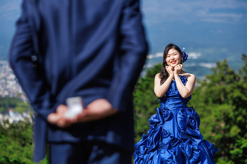 静岡フォトウエディングの白尾山公園で撮影した新郎新婦