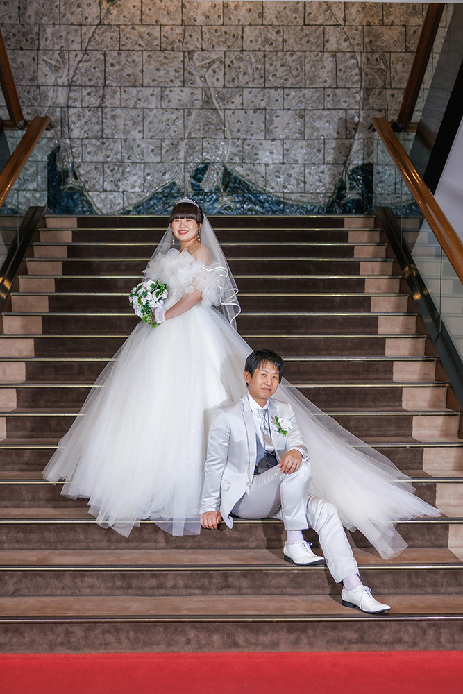 静岡フォトウエディングのフィーノスタイルで撮影したホテルグランド富士の新郎新婦