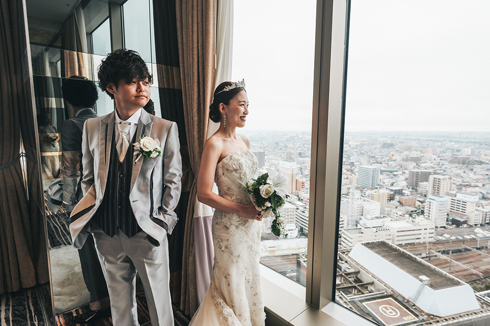 静岡フォトウエディングのフィーノスタイルで撮影した結婚式場の新郎新婦