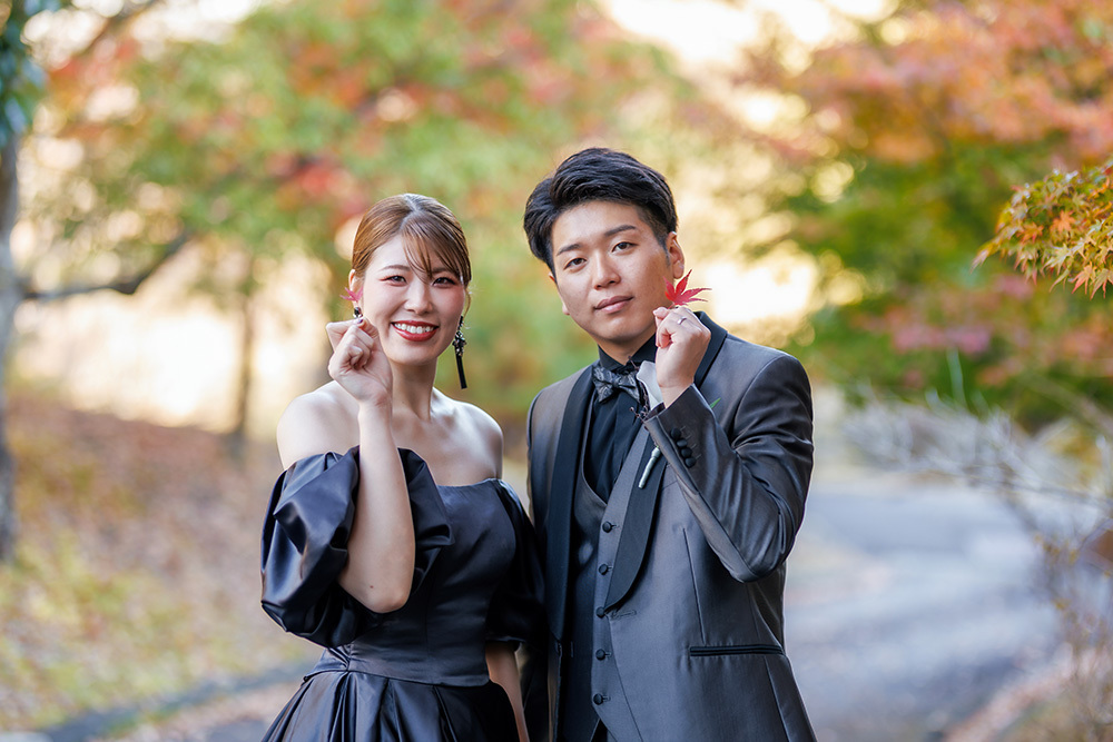 静岡フォトウエディングのフィーノスタイルで撮影した川根･寸又峡の新郎新婦の結婚の記念写真