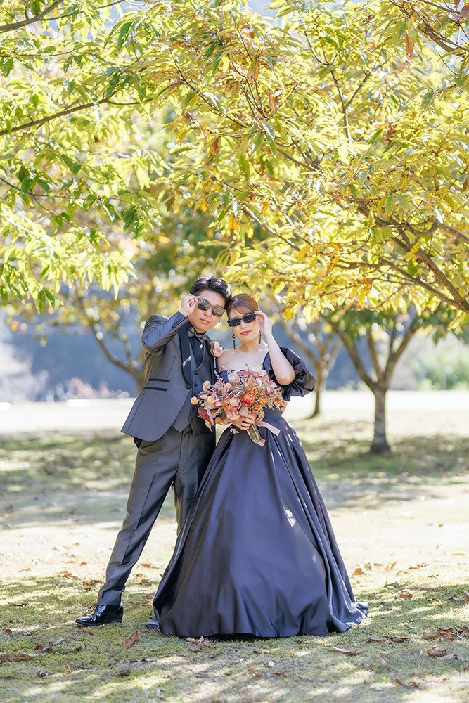 静岡フォトウエディングのフィーノスタイルで撮影した川根･寸又峡の新郎新婦の結婚の記念写真