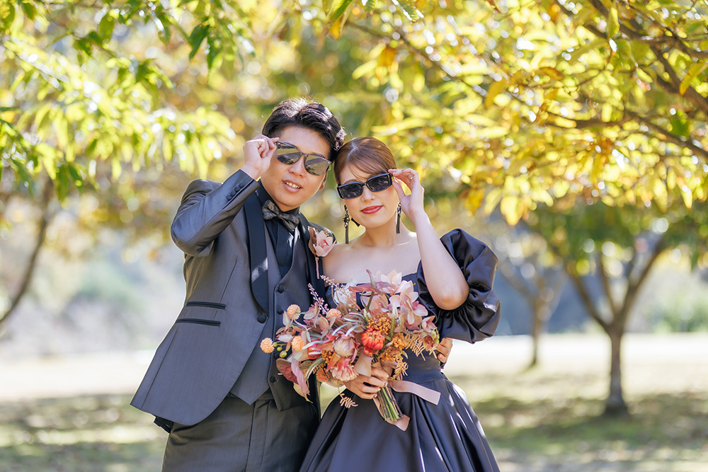 静岡フォトウエディングのフィーノスタイルで撮影した川根･寸又峡の新郎新婦の結婚の記念写真