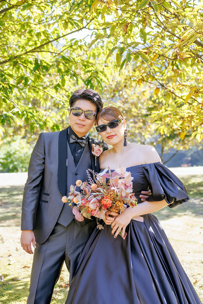静岡フォトウエディングのフィーノスタイルで撮影した川根･寸又峡の新郎新婦の結婚の記念写真