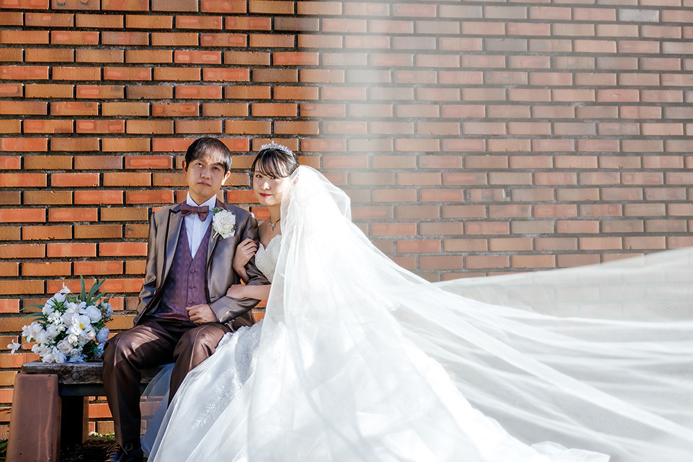 静岡フォトウエディングのフィーノスタイルで撮影した静岡県立大学の新郎新婦