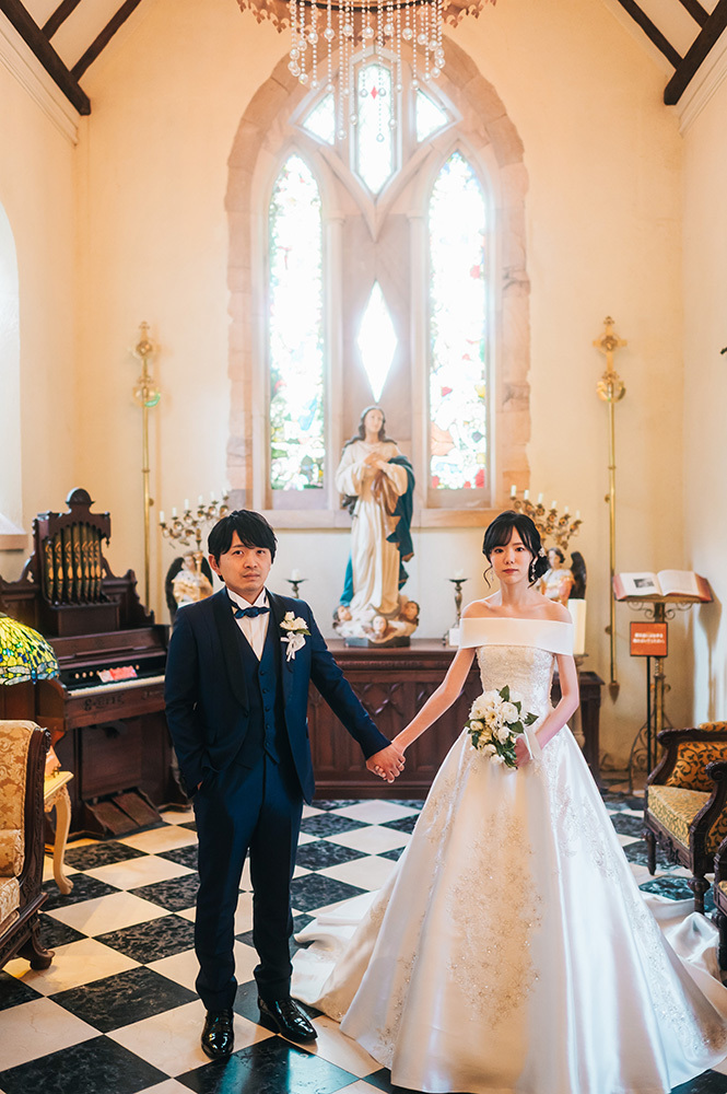 静岡フォトウエディングのフィーノスタイルで撮影したミッシェルガーデンコートの新郎新婦