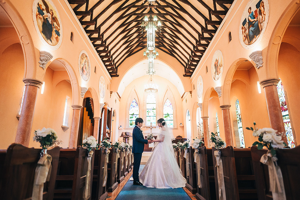 静岡フォトウエディングのフィーノスタイルで撮影したミッシェルガーデンコートの新郎新婦